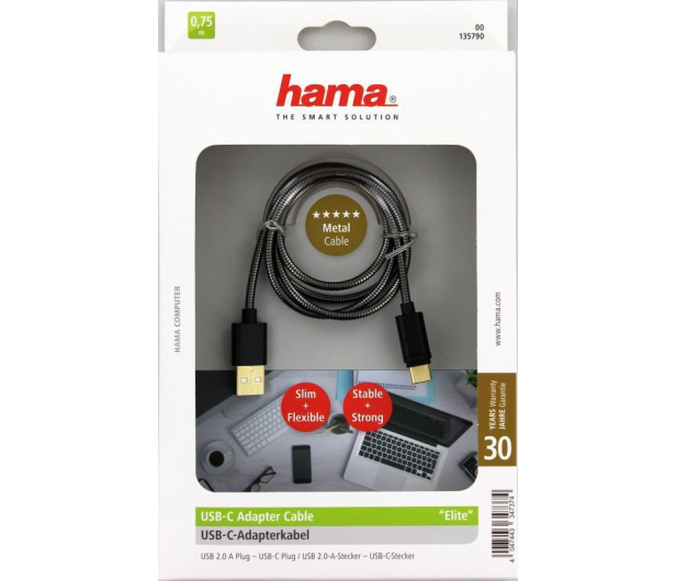 HAMA USB - USB-C 0.75M czarny - 1392061 - zdjęcie 5